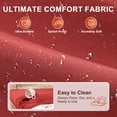 thumbnail image 6 of Aoxun 14-Piece Outdoor Cushion Set - Water Repellent Replacement Cushions for L-Shaped Deep Seat Patio Sofas, 6-Seat Wicker Furniture Cushions Wine, 6 of 8