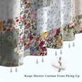 thumbnail image 6 of Pioneer Flower Floral Print Pattern Shower Curtain 72"x84" ,Bathroom Decorative Shower Curtains Set with 12 Hooks,Modern Waterproof Washable Shower Curtain, 6 of 6