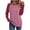 Hot Pink, variant on Fashion Plus Size Tops for Womens Fall Long Sleeved Round Neck Solid Color Top/shirt