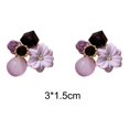 thumbnail image 5 of 2x Boho Flower Stud Earrings Sweet Purple Jewelry Gift Vacation Summer------Product code 69448, 5 of 5