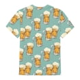 thumbnail image 4 of Fiudx Tops para Mujer Blusa de Manga Corta con Estampado de Moda para Mujer, Camiseta con Cuello Redondo, Tops Informales, 4 of 5