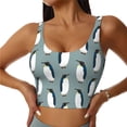 thumbnail image 1 of Balery Penguin Sujetadores deportivos con espalda cruzada para mujer, acolchados, sin costuras, de alto impacto, ideales para yoga, gimnasio, entrenamiento y fitness.-X-Large, 1 of 8