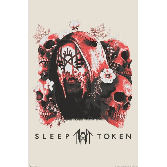 Sleep Token - Skulls And Flowers Wall Poster, 22.375" x 34"