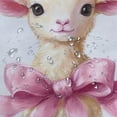 thumbnail image 5 of Patifu Baby Lamb Pink Bows Shower Curtain 100% Polyester Washable with Hooks 36"x72, 5 of 7
