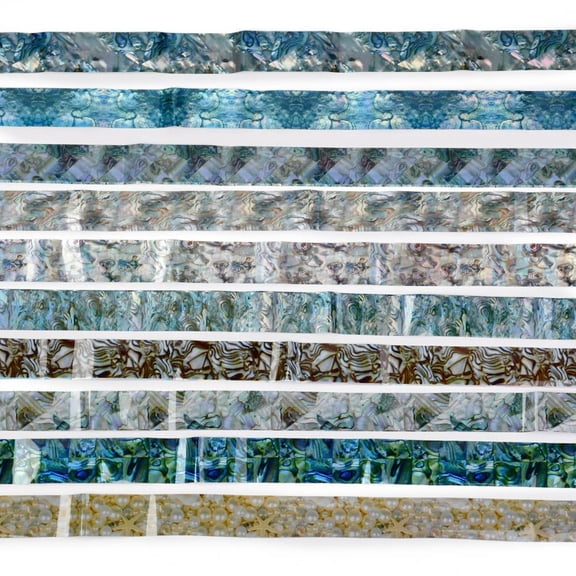 Transfer Foil Nail Art Stickers Nail Decals DIY Nail Tips Decoration for Women Mixed Patterns 2.5cm 1m/roll 10rolls/box