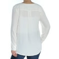 thumbnail image 4 of I.N.C Womens Lace-Up Knit Blouse, Off-White, XX-Large, 4 of 4