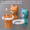 thumbnail image 4 of Guardurnaity Juego de cepillos de bonitos autoadhesivos para baño de niños, soporte antideslizante para cepillos de , Kit de taza, herramienta de cuidado de los oídos Amarillo, 4 of 6