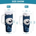 thumbnail image 3 of 40 oz Insulated Stainless Steel Tumbler Double Wall Stainless Steel Tumbler with 2-Way Drinking Mysterious Christmas Night Scene, 3 of 9