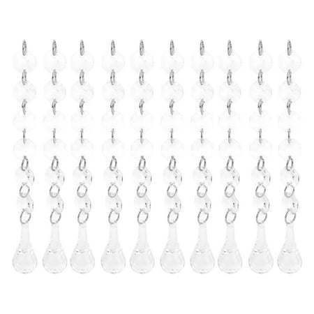 

ESTINK Crystal Strands 10PCS Acrylic Ceiling Pendant Cone 15cm Clear Long Drop Shape For Chandeliers Baby Room Christmas Tree Acrylic Pendant
