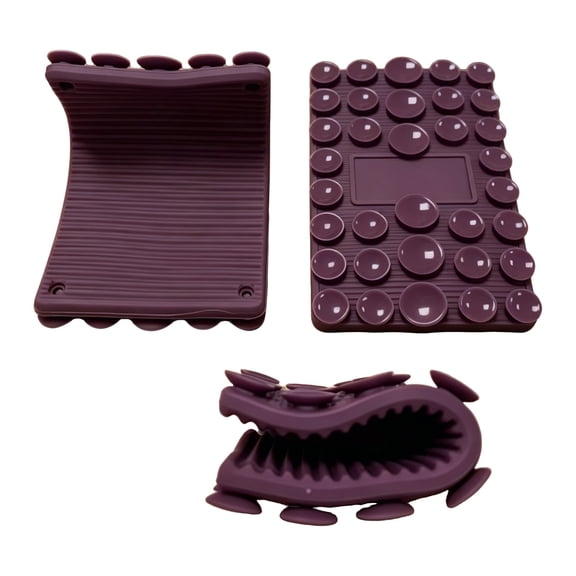 Multifunctional Silicone Double Suction Cup Square Grain Self Non Pad Phone Stand Universal Mount Holder for All Smartphones
