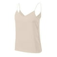 thumbnail image 6 of RMGVDSD Women Satin Tank Top Women V Neck Silk Satin Tank Tops With Built In Bra Sleeveless Versatile Layering Shirt Fashion Summer Camisole Going Out Summer Top, 6 of 6