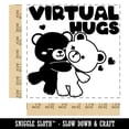 thumbnail image 2 of Virtual Bear Hugs Square Rubber Stamp Stamping Scrapbooking Crafting - Medium 1.75in, 2 of 7