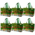 thumbnail image 1 of Bolsas de Regalo Navideñas Medianas, 6 Unidades, No Tejidas, Laminadas, Ecológicas, para Compras, Decoración Navideña, Regalos Navideños., 1 of 6