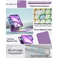 thumbnail image 4 of Funda con teclado BORIYUAN Magic para iPad Air de 11 pulgadas, color morado, 4 of 8
