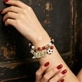 thumbnail image 5 of Pulsera con Colgante de Estrella de Fútbol Dorada – Cadena Ajustable con Diamantes de Imitación, Joyería de Fútbol para Aficionados Al Deporte, 5 of 5