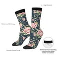 thumbnail image 4 of Vsdgher Vintage Floral Crew Socks for Men & Women, Breathable Casual Athletic Ankle Socks, 4 of 6