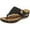 Black, variant on Womens Wedge Sandals Flip Flop Hollow Out Open Toe Sandals Beach Vacation Casual Sandals