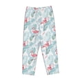 thumbnail image 4 of Goofa Tropical Flamingo Printed Soft Pajama Pants for Women, Wide Leg Comfy Casual Lounge Yoga Pants-Medium, 4 of 9