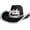 Black, variant on Elegant Bridal Western Cap with Sequined Trim Sparkling Wide Brims Hat for Various Occasion Bachelorette Party Photo Pro