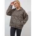 thumbnail image 2 of Sudadera con capucha Anoumcy de gran tamaño con estampado de leopardo para mujer, color marrón L, 2 of 6