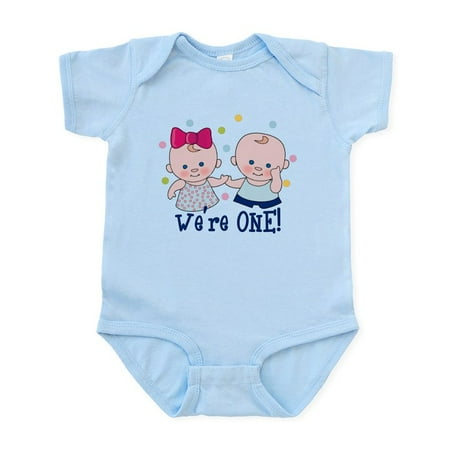 

CafePress - We re One Boy & Girl Baby Light Bodysuit - Baby Light Bodysuit Size Newborn - 24 Months