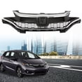 thumbnail image 2 of CROSSDESIGN Bumper Upper Honeycomb Grille Grill Fit for Honda Fit Hatchback 4-Door 2018-2020, 2 of 9