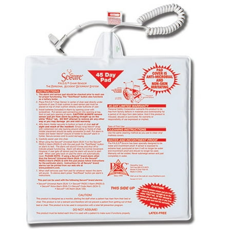 Chair Sentry Monitor Secure Chair / Wheelchair Exit Alarm Set for Fall Prevention / Management - Includes SUA-1 Alarm Monitor w/holder, 12