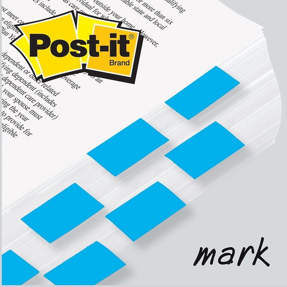 Post-it Flag 1x1-3/4 2-Pack, Bright Blue 680BB2CT