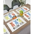 thumbnail image 3 of Easter Placemats Set of 4, Cute Bunny Placemat for Dining Table Decorations, Colorful Place Mats, Spring Table Mats for Kitchen Dinner Seasonal Holiday Party Decor, 3 of 6