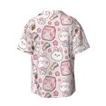 thumbnail image 4 of Goofa Cute Rabbit Printed Men's Casual Short-sleeved Shirt,Lightweight Breathable Button-down,Summer Casual men's top,Versatile Fashion shirt-Small, 4 of 7