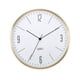 thumbnail image 1 of Reloj de pared redondo de 12 pulgadas, silencioso, de cuarzo, para colgar en la pared, sencillo, para dormitorio. Oro, 1 of 9