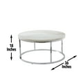 thumbnail image 2 of Steve Silver Echo Marble and Chrome Metal Round Coffee Table, White, 2 of 5
