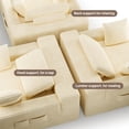thumbnail image 5 of Noelse 67" Oversized Chaise Lounge Chair Indoor 2-Piece Set, Corduroy No Assembly Sofa for Reading, Beige, 5 of 10