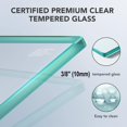 thumbnail image 5 of ExRoll-P Allsumhome 56"-60"W x 76"H Matte Black Sliding Bathroom Door with 10mm Tempered Glass and Easy Clean Coat, 5 of 24
