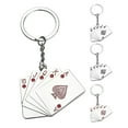thumbnail image 1 of 4pcs Playing Cards Keychain Poker-Themed Keychain Funny Novelty Keychain Deck of Cards Keychain Circus Party Favor, Backpack Keychain Decoration, 1 of 8