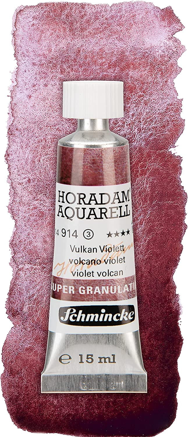 Schmincke Horadam Aquarell Artist Watercolor - Volcano, Supergranulation, Wood Box, Set of 5, 15 ml, Tubes