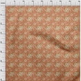 thumbnail image 3 of oneOone Georgette Viscose Dark Peach Orange Fabric Leaves & Floral Artistic Fabric For Sewing Printed Craft Fabric By The Yard 42 Inch Wide, 3 of 4