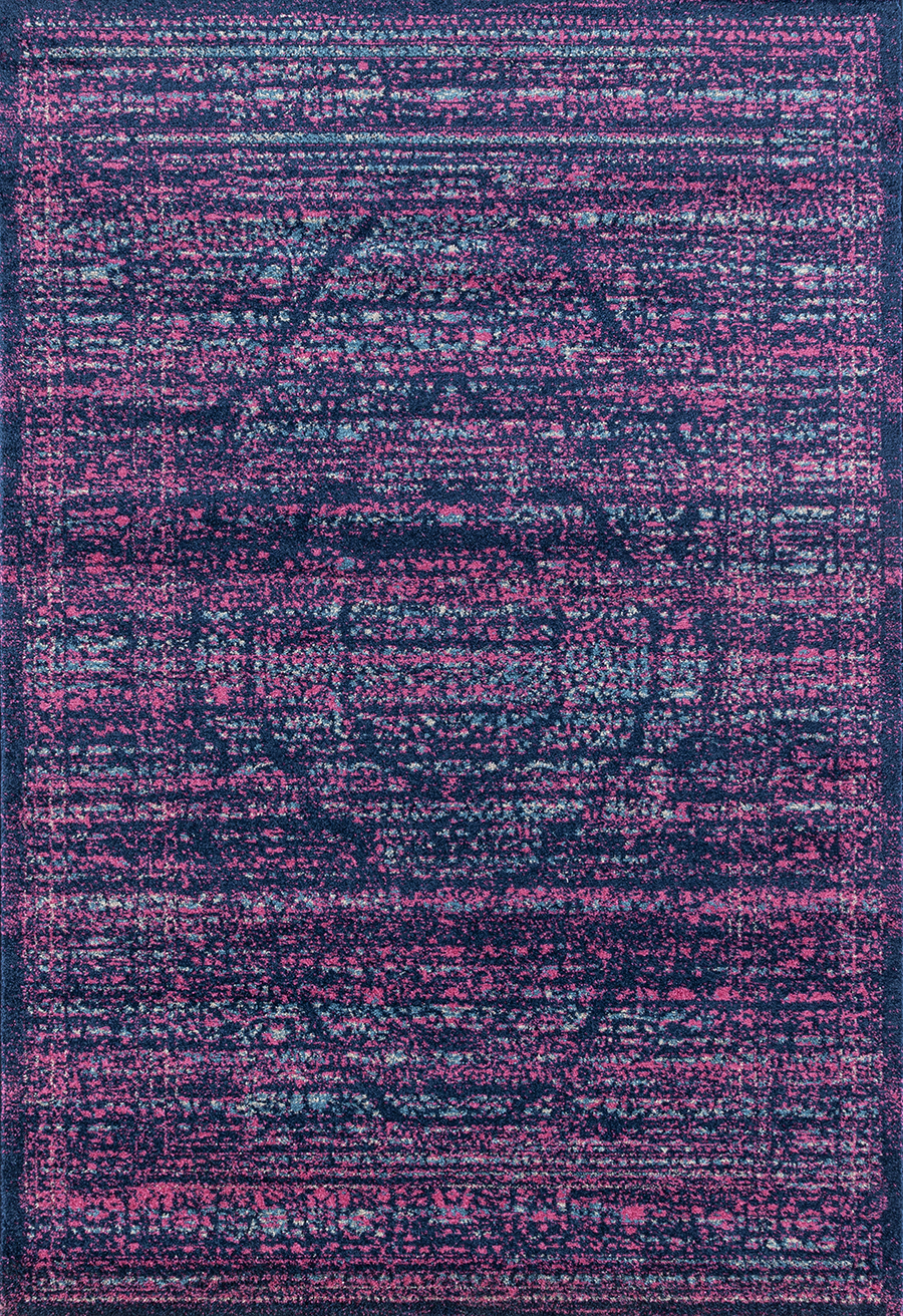United Weavers Caledonia Analia Farmhouse Medallion Area Rug, Midnight Blue, 12'6" x 15'