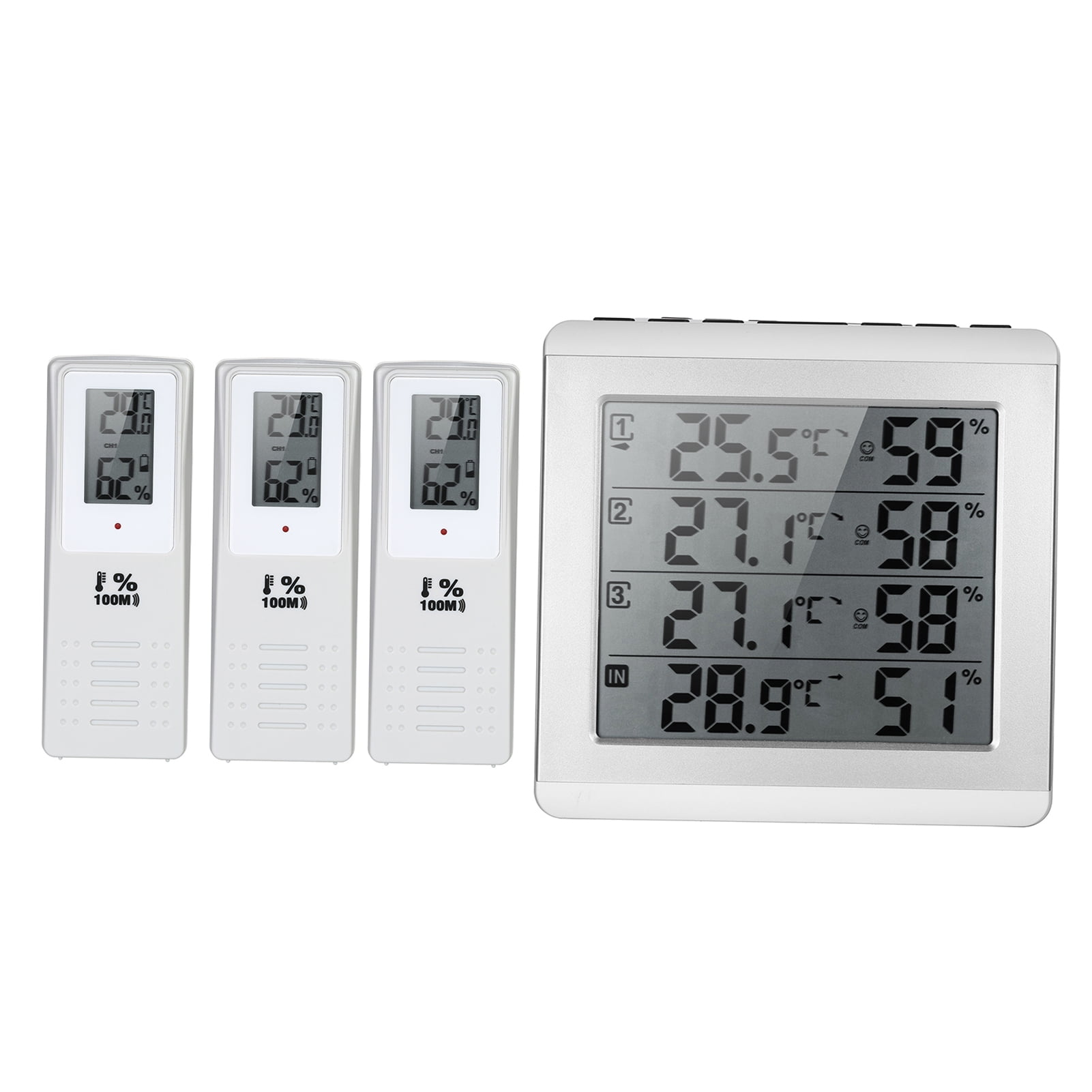 Temperature Humidity Meter,Indoor/ Thermometer / Lcd Indoor/ Thermometer Meter With 3 Temperature Meter With 3 Rookin Eryue Dsfen Thermometer - Lcd