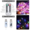 thumbnail image 4 of Window Curtain String Light, 300 LED Warm White Window Fairy String Lights with Remote Control, 3m x 3m 8 Modes USB Powered LED Curtain Lights for Christmas, Party, Wedding, Bedroom Decoration, 4 of 8
