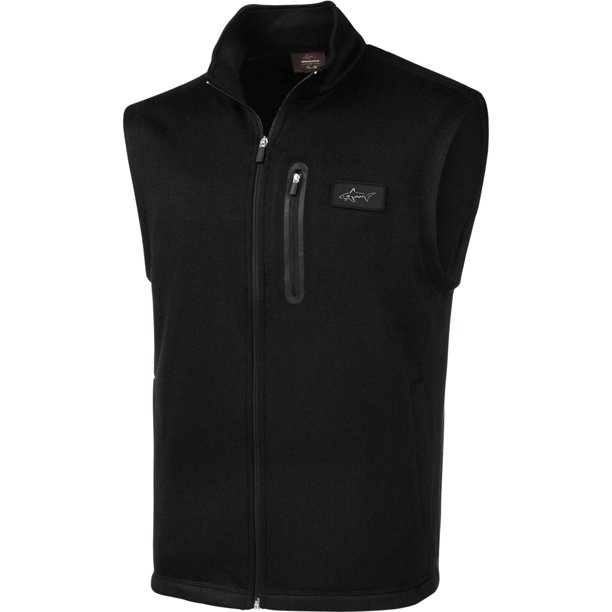 Greg Norman - Chaleco de forro polar para hombre, color negro, XX-Large
