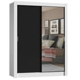 thumbnail image 1 of Ropero Closet Madesa Denver 2 Puertas Corredizas con Espejo Blanco/Negro, 1 of 5