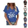 thumbnail image 1 of T-shirts Tortue de Mer pour Femmes 2026 Été Décontracté Manches Courtes Col en V T-Shirts Graphiques Nature Hauts Boho, 1 of 4