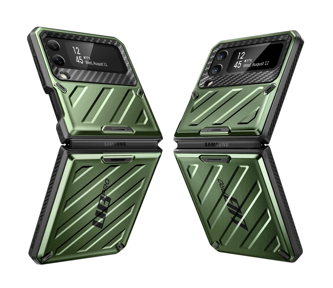 SUPCASE Unicorn Beetle Pro Series Case for Samsung Galaxy Z Flip 3 5G (2021), Full-Body Dual Layer Rugged Protective Case with Holster (Guldan)