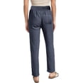 thumbnail image 5 of Pantalones de lino de algodón para mujer Pantalones casuales de cintura elástica pantalones de pierna recta 2024 con cordón sueltos y cómodos pantalones palazzo con bolsillos, 5 of 5