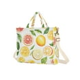 thumbnail image 7 of FORMRS Womens Corduroy Tote Bag Crossbody Shoulder Handbag with Pocket, Candy Lemon, 7 of 7