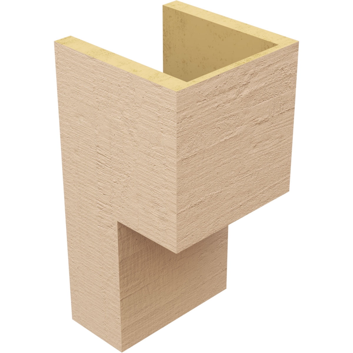 8"W x 8"D x 16"H Wide Chapel Hill Rough Cedar Woodgrain TimberThane Corbel, Primed Tan