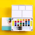 thumbnail image 3 of Tholdsy Carcasa de plástico de 24 colores acuarela sólida estudiantes artista principiante pintura portátil reutilizable pigmento de pintura pinturas, 3 of 6