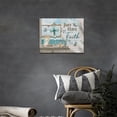 thumbnail image 2 of Farmhouse Coastal Wall Art Seashell Just Have Faith Wall Decor Rustic Ocean Bathroom Pictures Beach Canvas Painting Print Modern Artwork Framed for Bathroom Living Room Bedroom 12"x16", 2 of 6