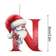 thumbnail image 3 of Fiudx Colgante de Letra Navideña, Adorno Plano de Acrílico para Árbol, Decoración con Nombre Personalizado, Decoración para Fiestas, Idea de Regalo Única, Temática Navideña, Opción de 26 Letras, 3 of 4